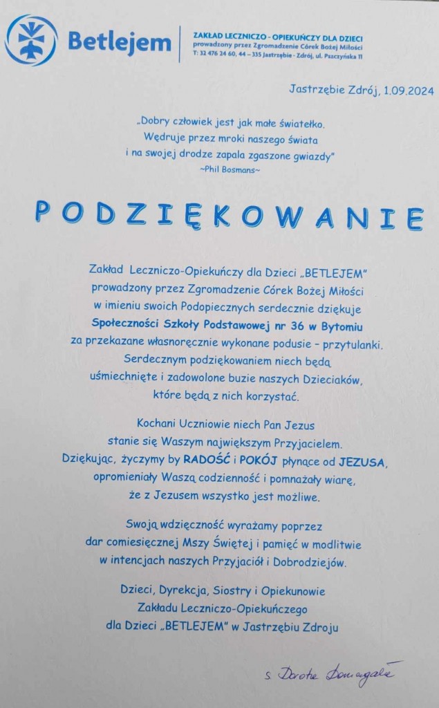 podziekowanie